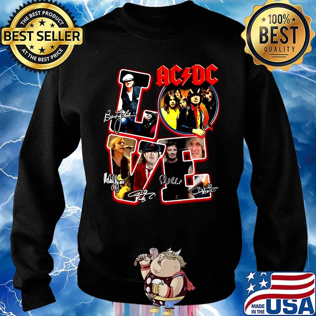 Love AC DC signature s Sweater