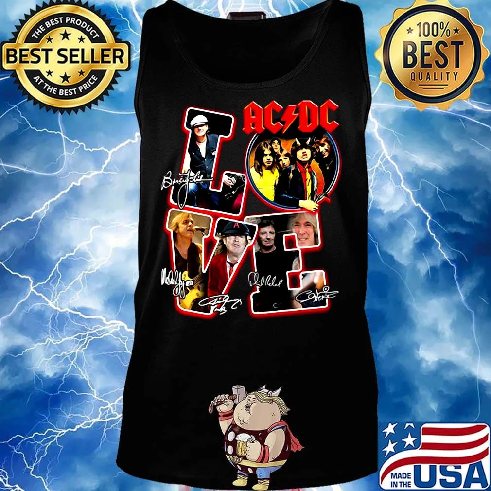 Love AC DC signature s Tank top