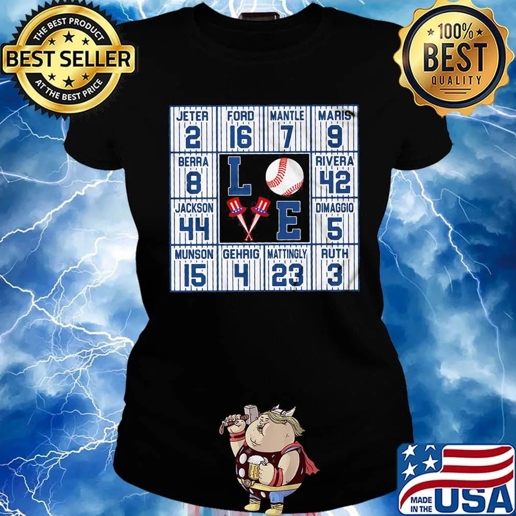 Love baseball america 4th of july independence day s Ladies tee