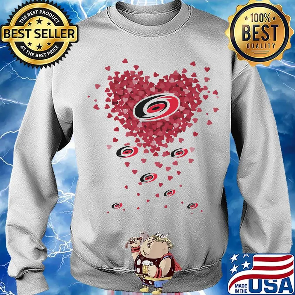 Love carolina hurricanes hockey logo hearts s Sweater