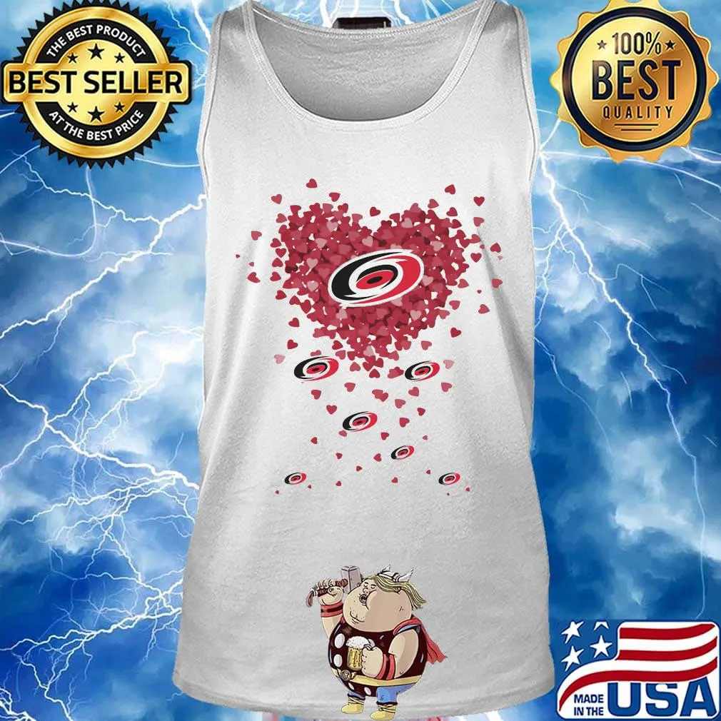 Love carolina hurricanes hockey logo hearts s Tank top