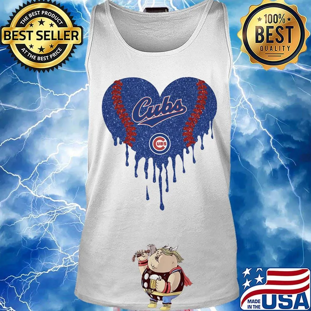 Love chicago cubs baseball heart diamond s Tank top