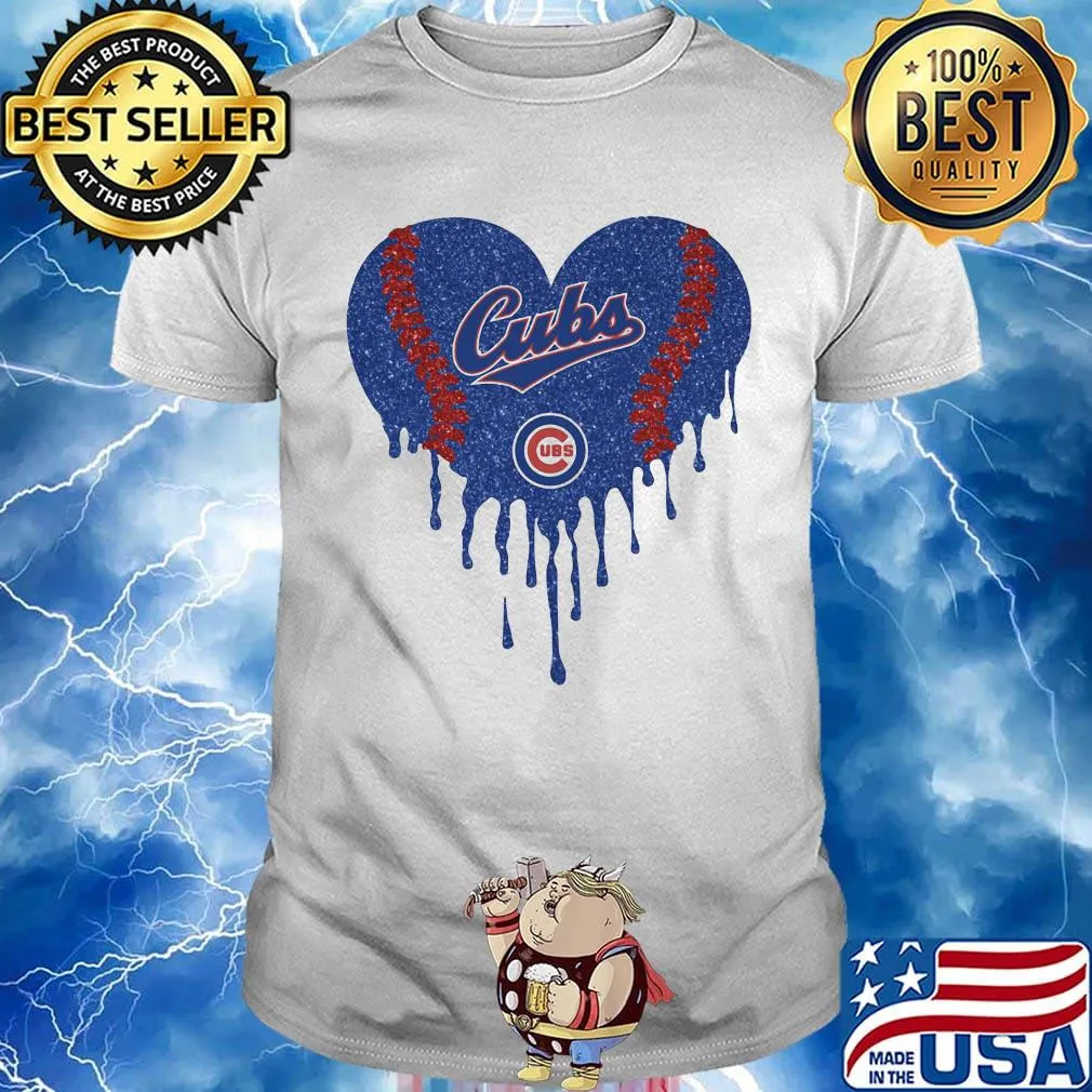 Love chicago cubs baseball heart diamond shirt