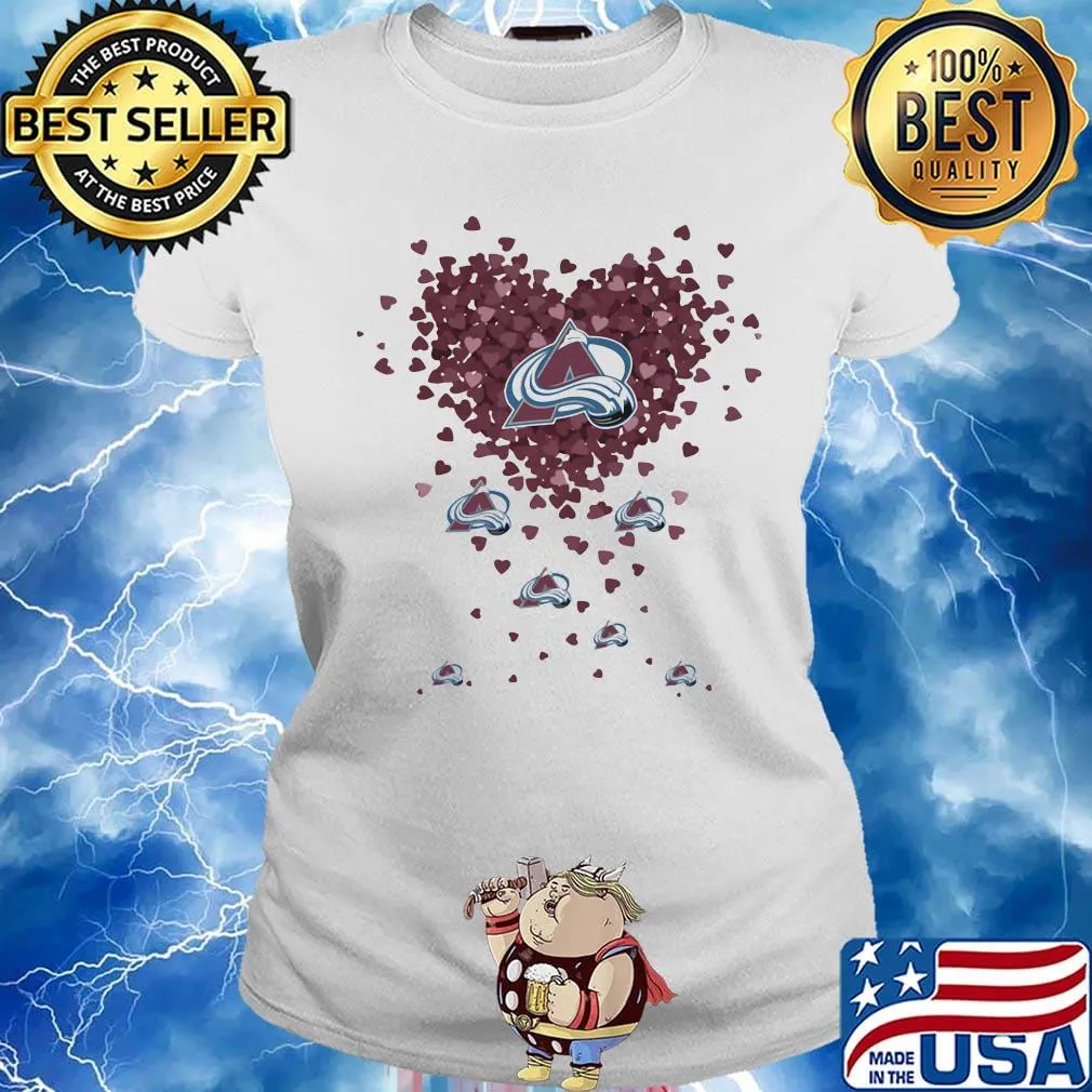 Love colorado avalanche hearts s Ladies tee