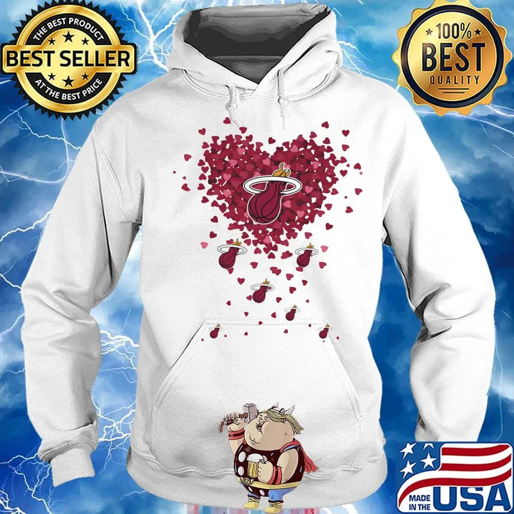 Love miami heat basketball hearts s Hoodie