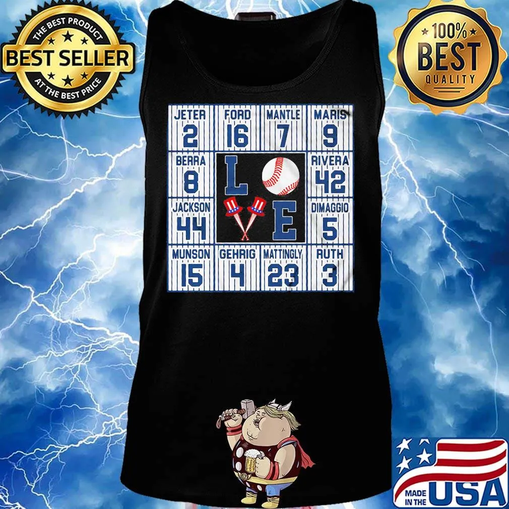 Love new york baseball jeter 2 rivera 42 jersey s Tank top