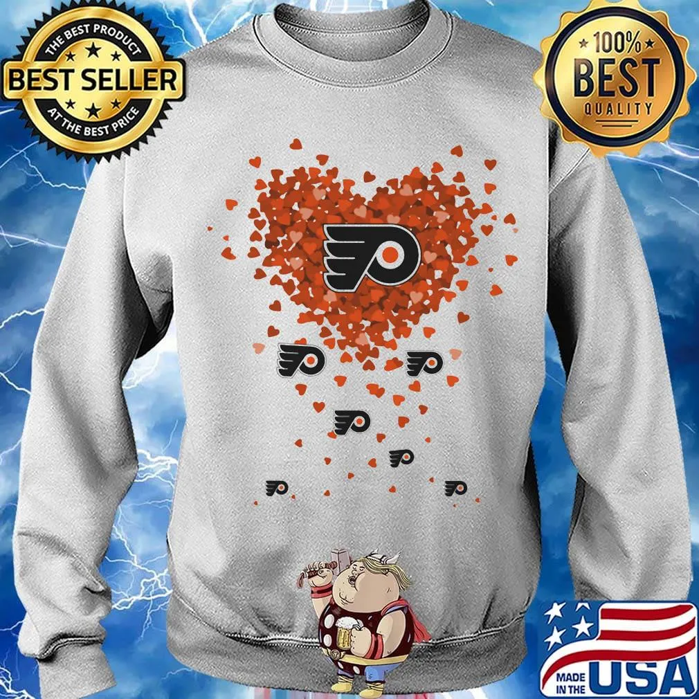Love philadelphia flyers hockey logo hearts s Sweater