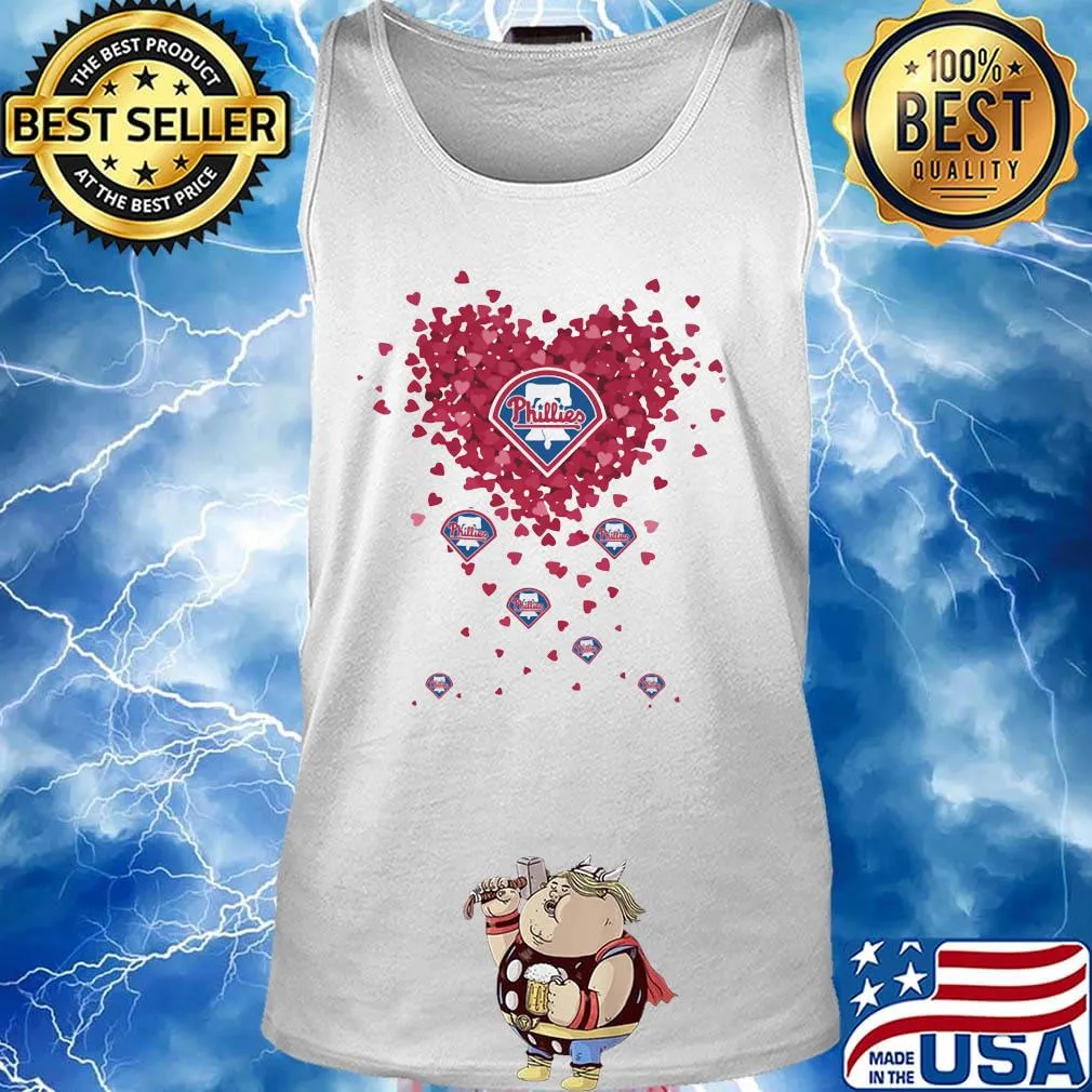 Love philadelphia phillies baseball heart diamond s Tank top