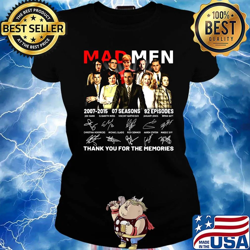 Mad men 2007 2015 07 seasons 92 episodes thank you for the memories signatures s Ladies tee