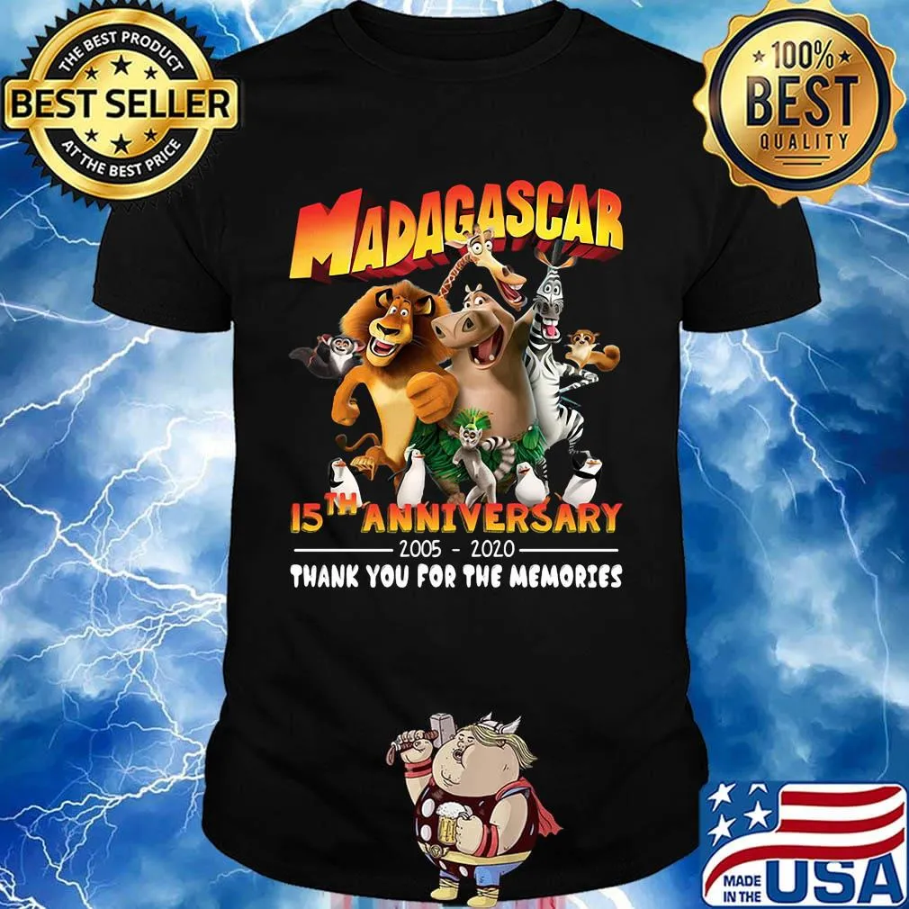 Madagascar 15th anniversary 2005 2020 thank you for the memories shirt
