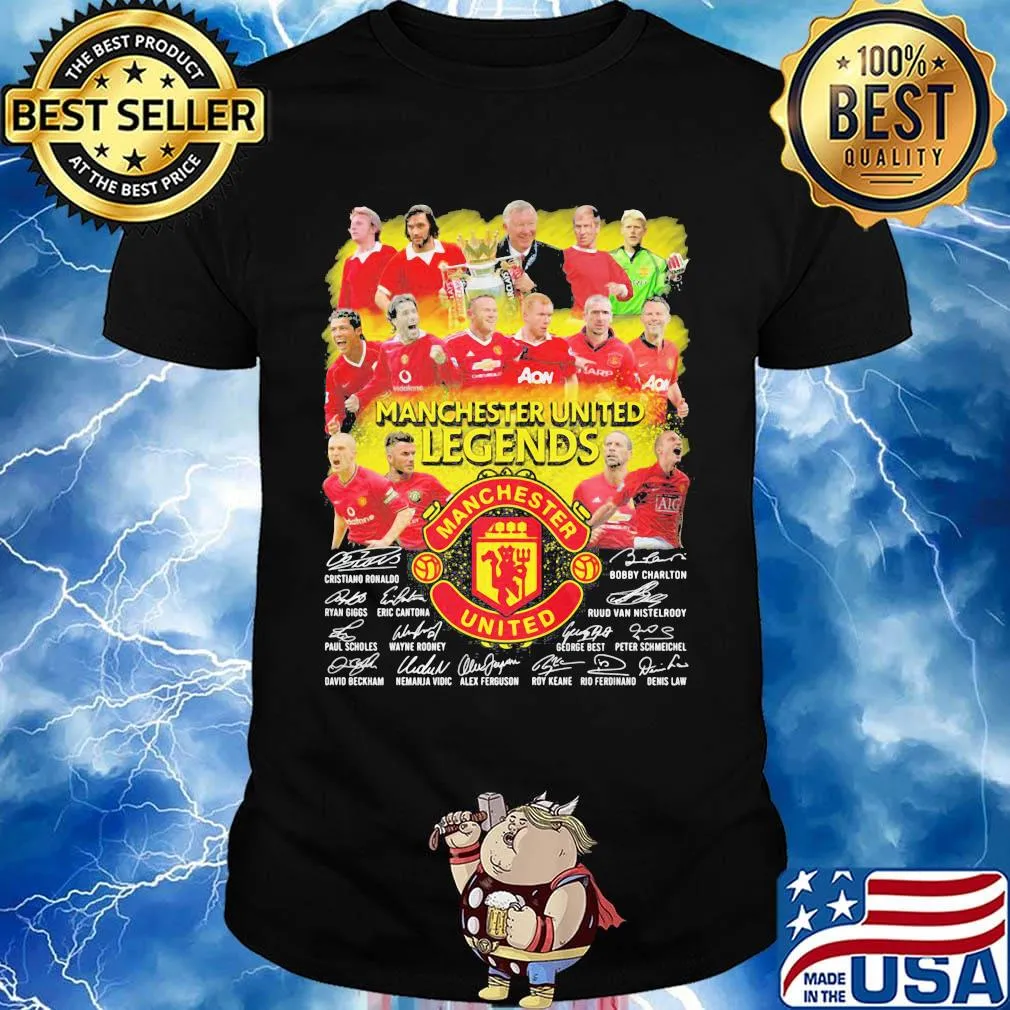 Manchester united legends players signatures shirt