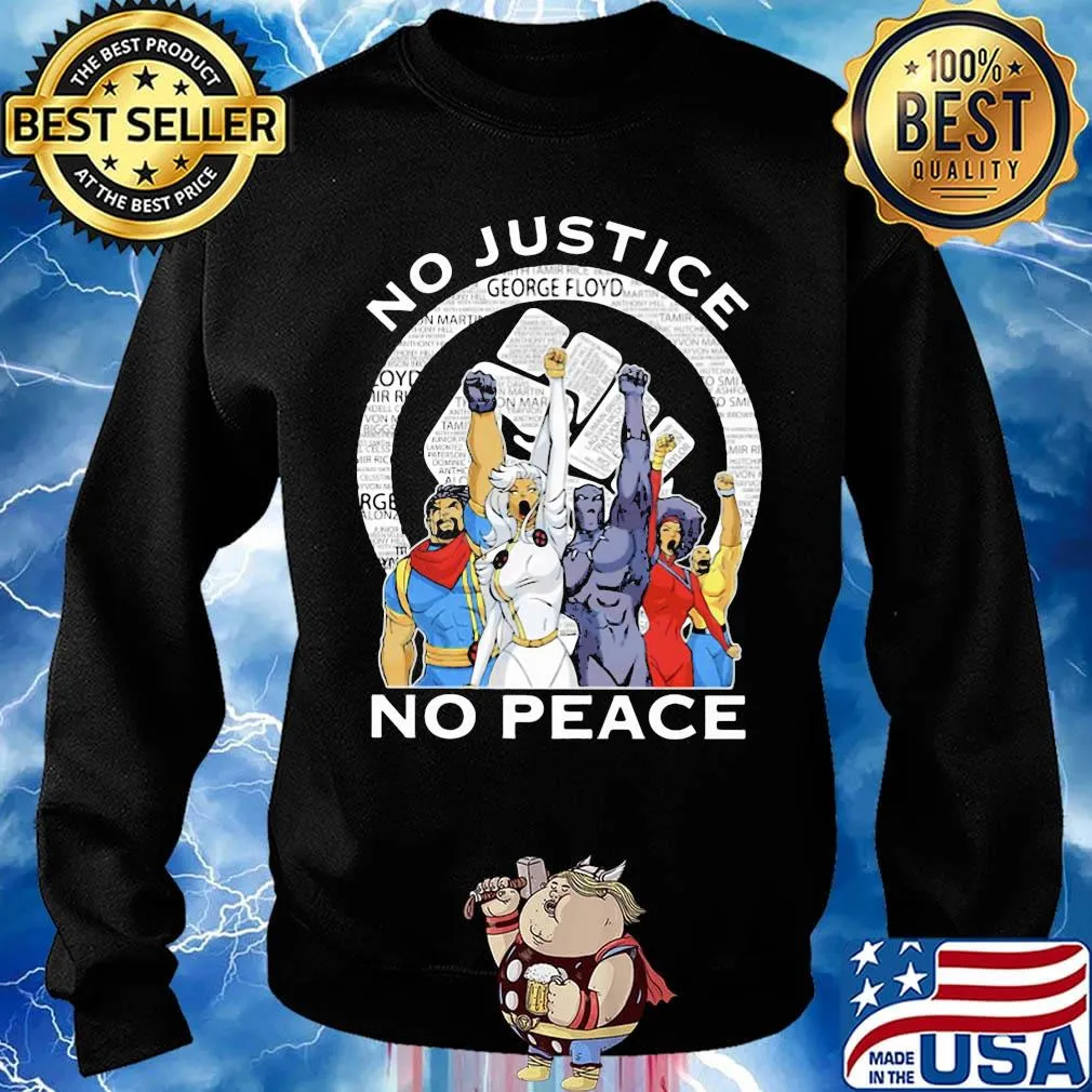 Marvel heroes no justice no peace black lives matter s Sweater