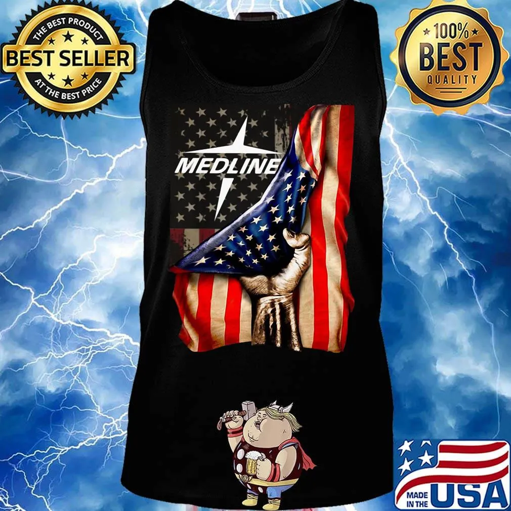 Medline logo american flag independence day s Tank top