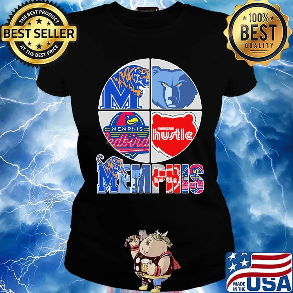 Memphis tigers grizzlies redbird and hustle s Ladies tee