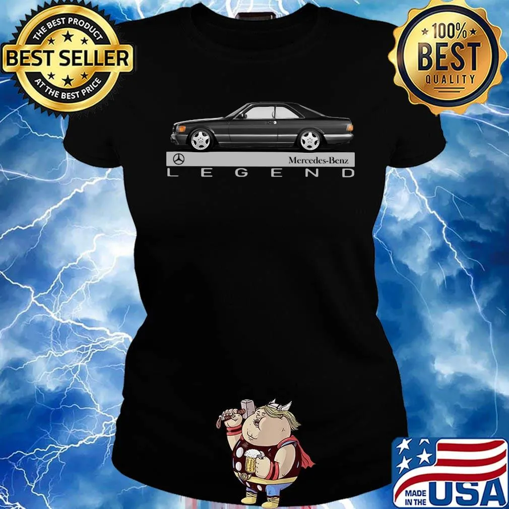 Mercedes benz legend logo black car s Ladies tee