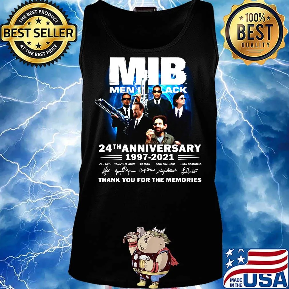 Mib men in black 24th anniversary 1997 2021 thank you for the memories signatures s Tank top