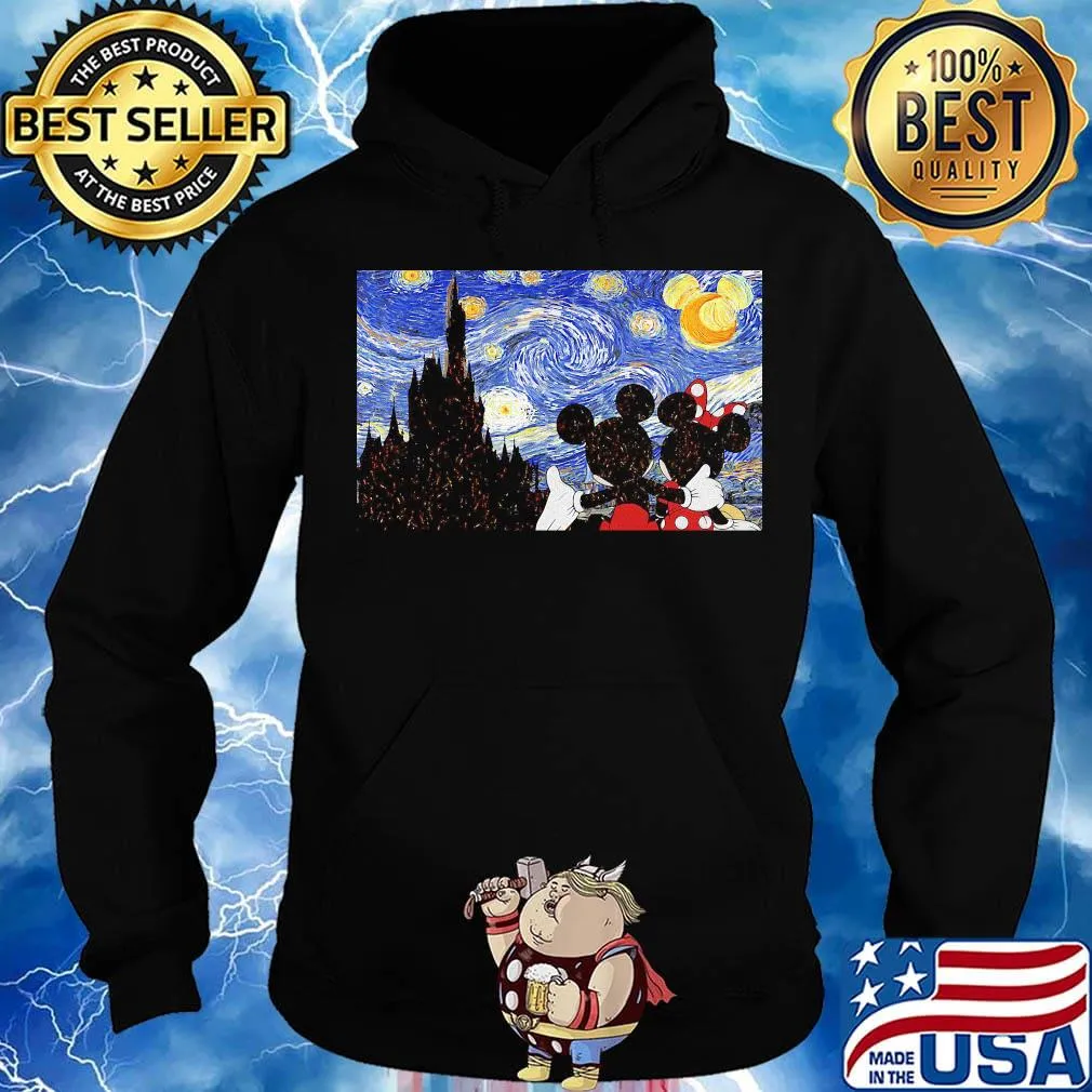 Mickey minnie mouse starry night van gogh s Hoodie