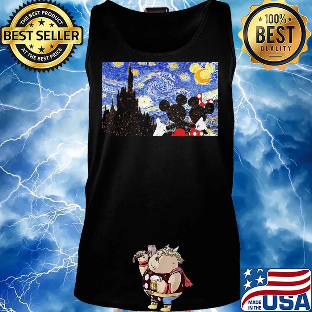 Mickey minnie mouse starry night van gogh s Tank top