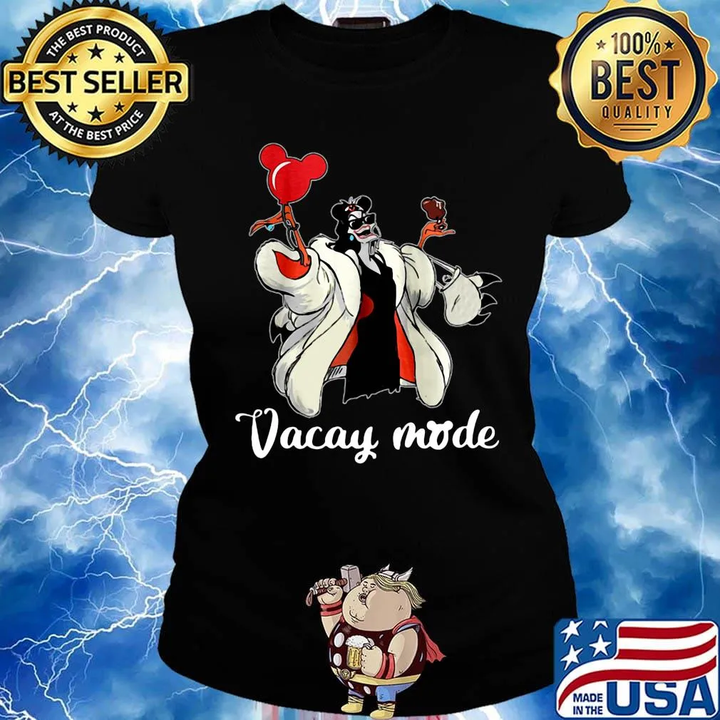 Mickey mouse cruella de vil vacay mode s Ladies tee