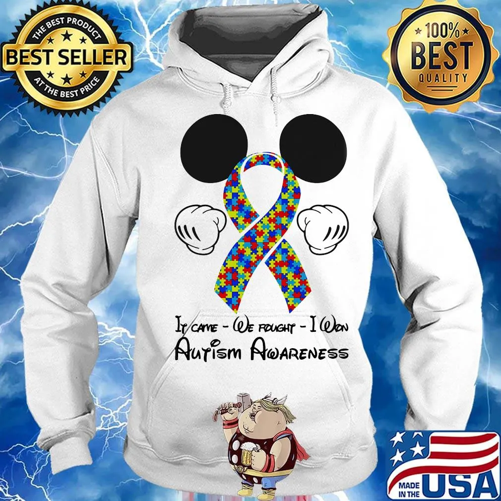 Mickey mouse if came we fought i won autism awareness s Hoodie