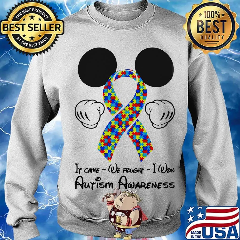 Mickey mouse if came we fought i won autism awareness s Sweater
