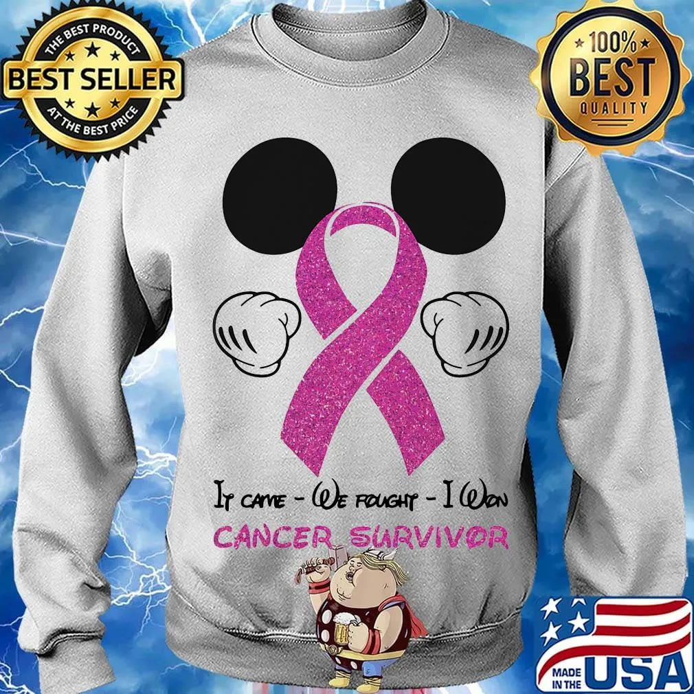 Mickey mouse if came we fought i won cancer awareness survivor s Sweater