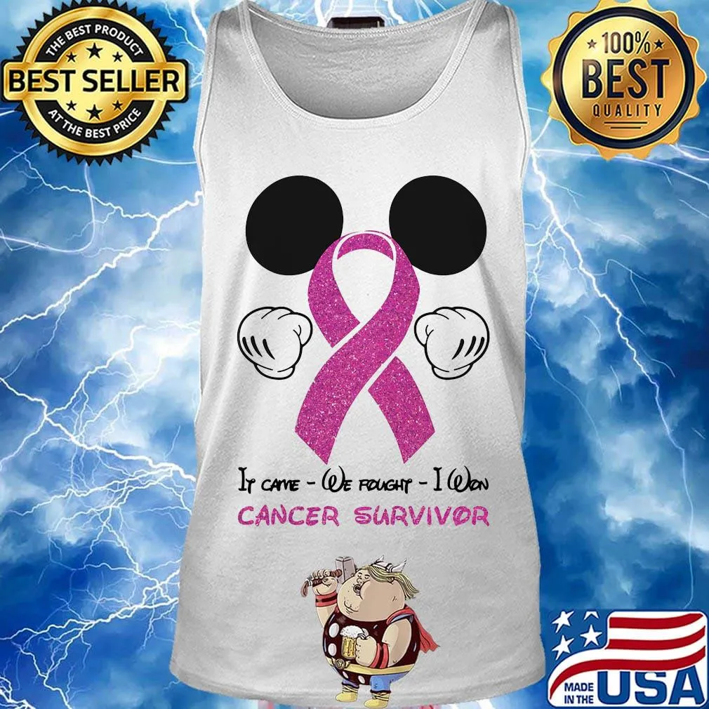 Mickey mouse if came we fought i won cancer awareness survivor s Tank top