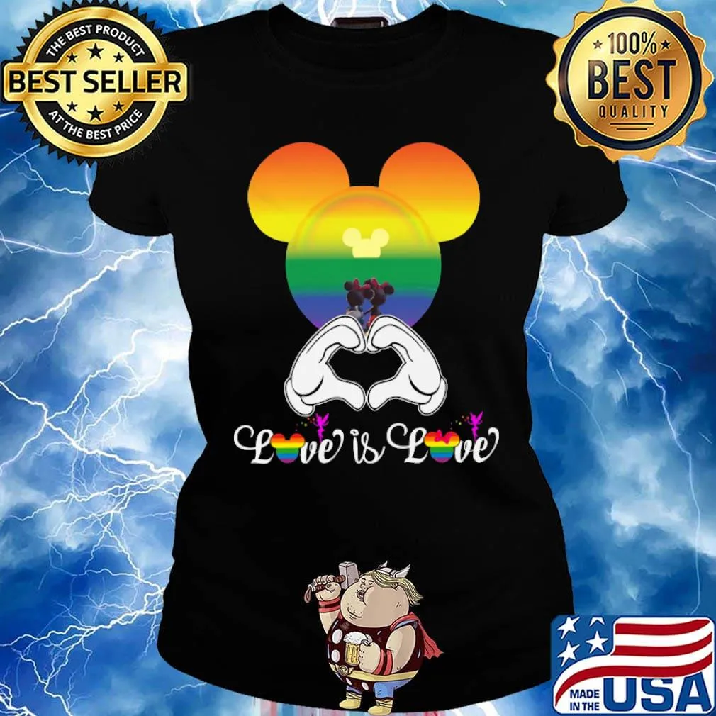 Mickey Mouse love is love LGBT s Ladies tee
