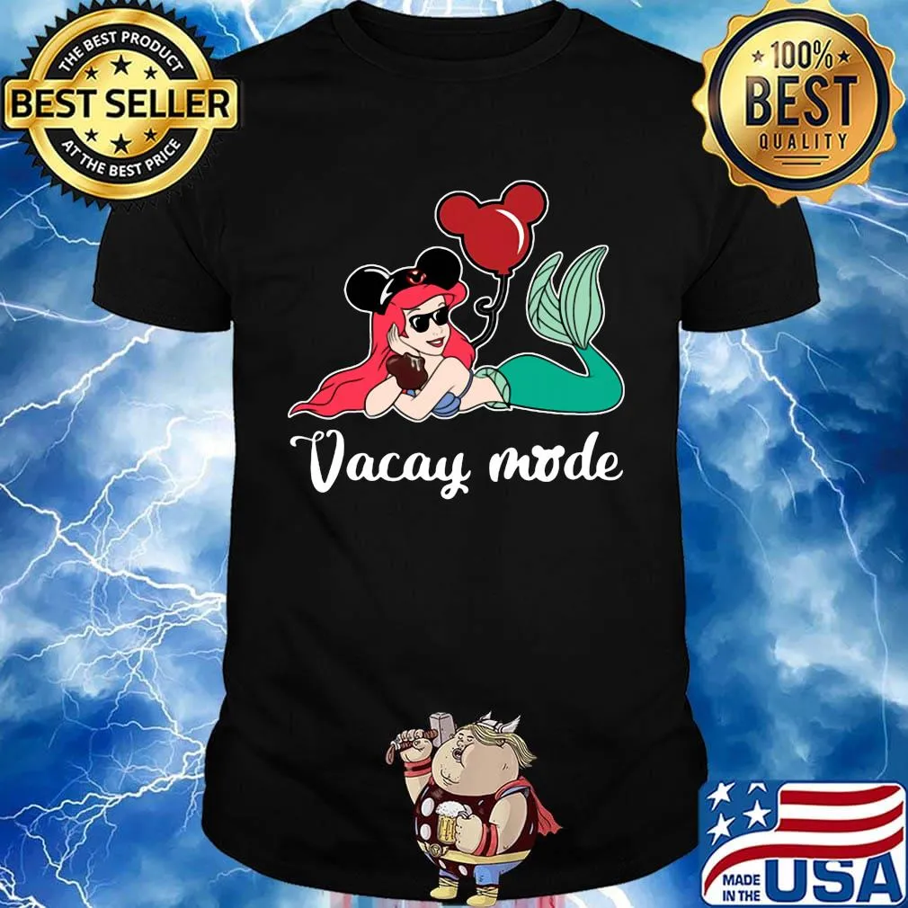 Mickey mouse mermaid vacay mode shirt