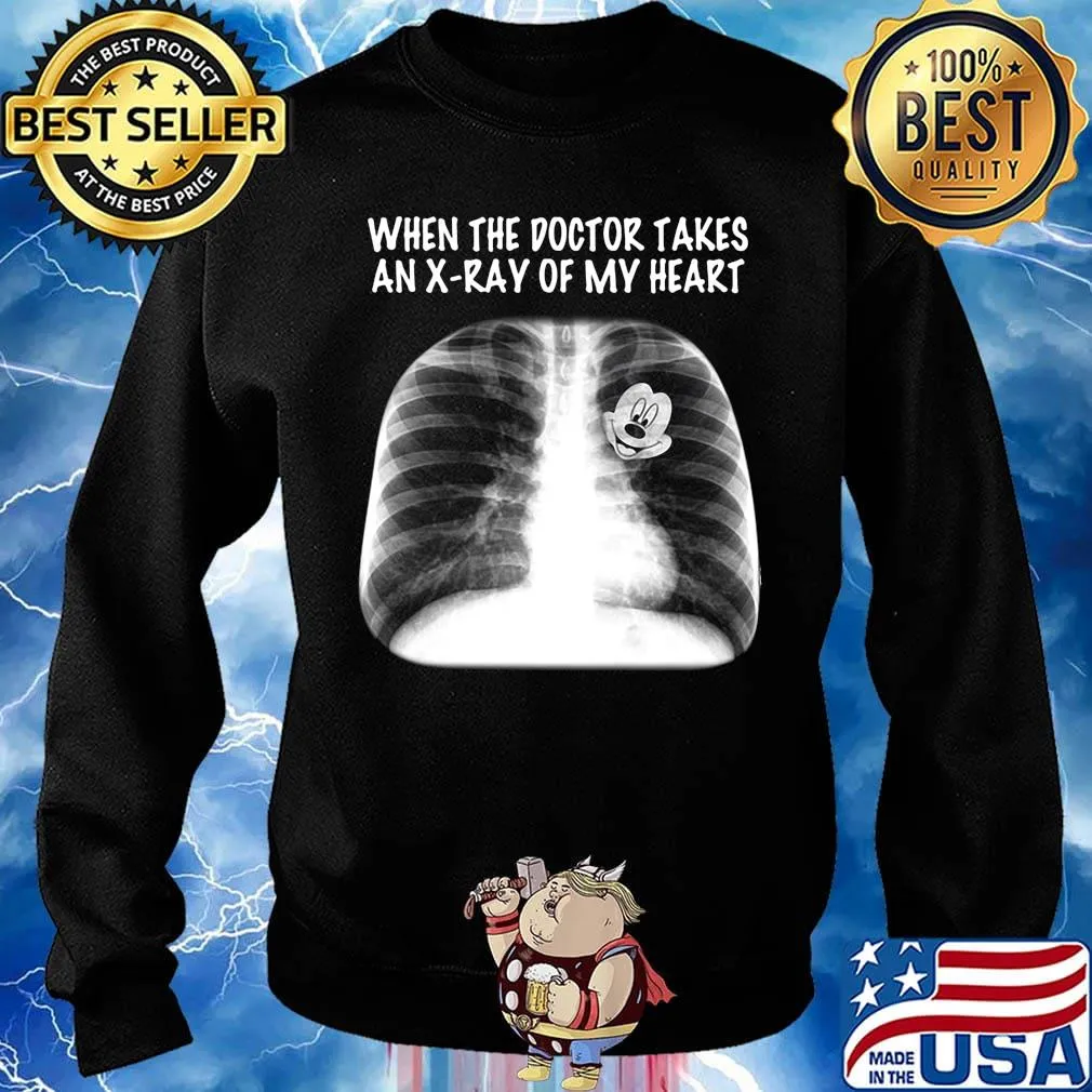 Mickey mouse when the doctor takes an x ray of my heart s Sweater