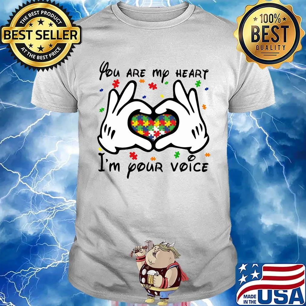 Mickey mouse you are my heart i'm your voice heart autism awareness shirt
