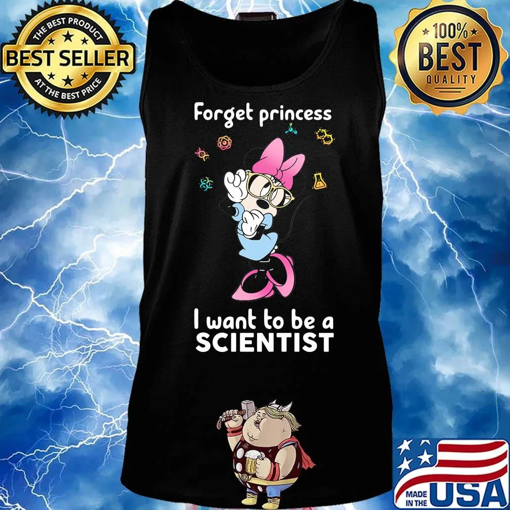 Minnie mouse forget princess i want to be a scientist s Tank top