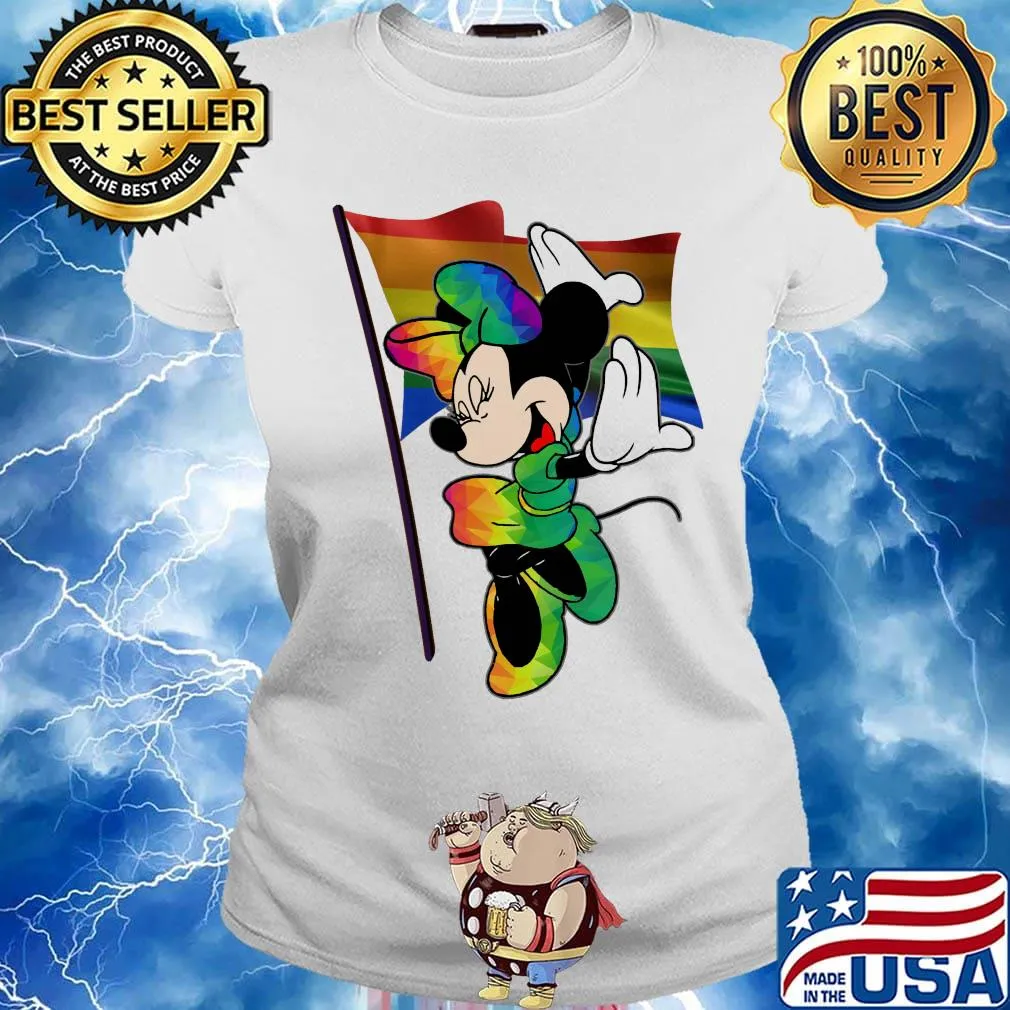 Minnie mouse LGBT flag s Ladies tee