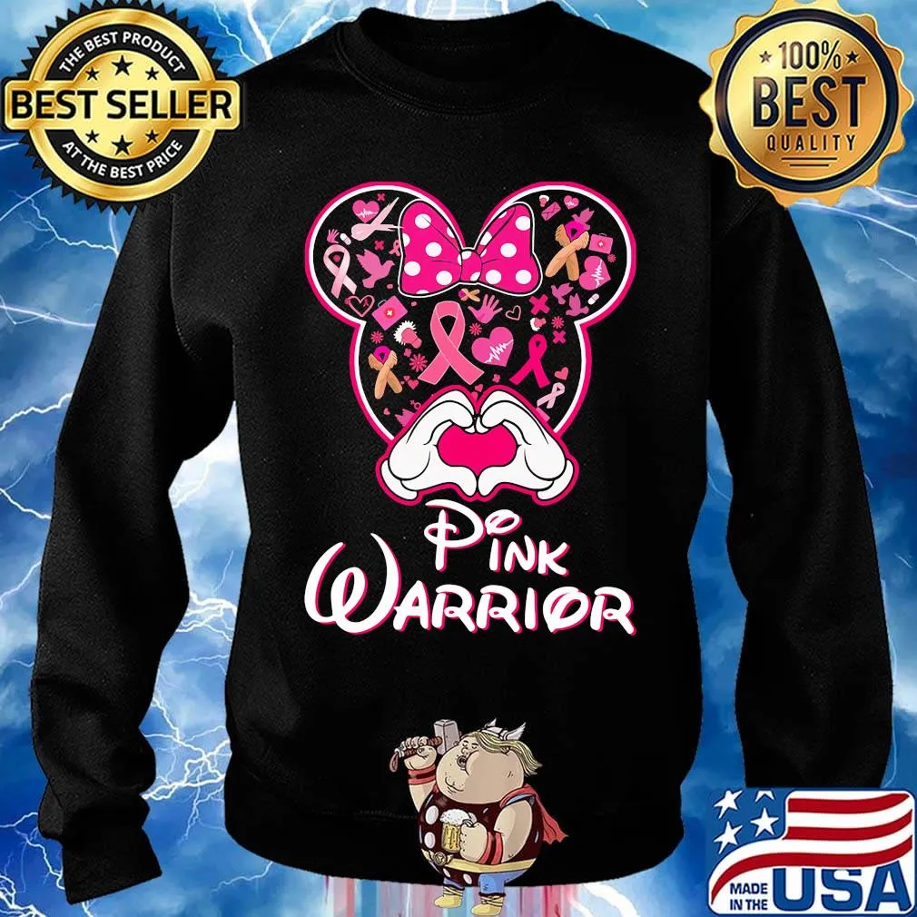 Minnie mouse pink warrior cancer awareness heart s Sweater