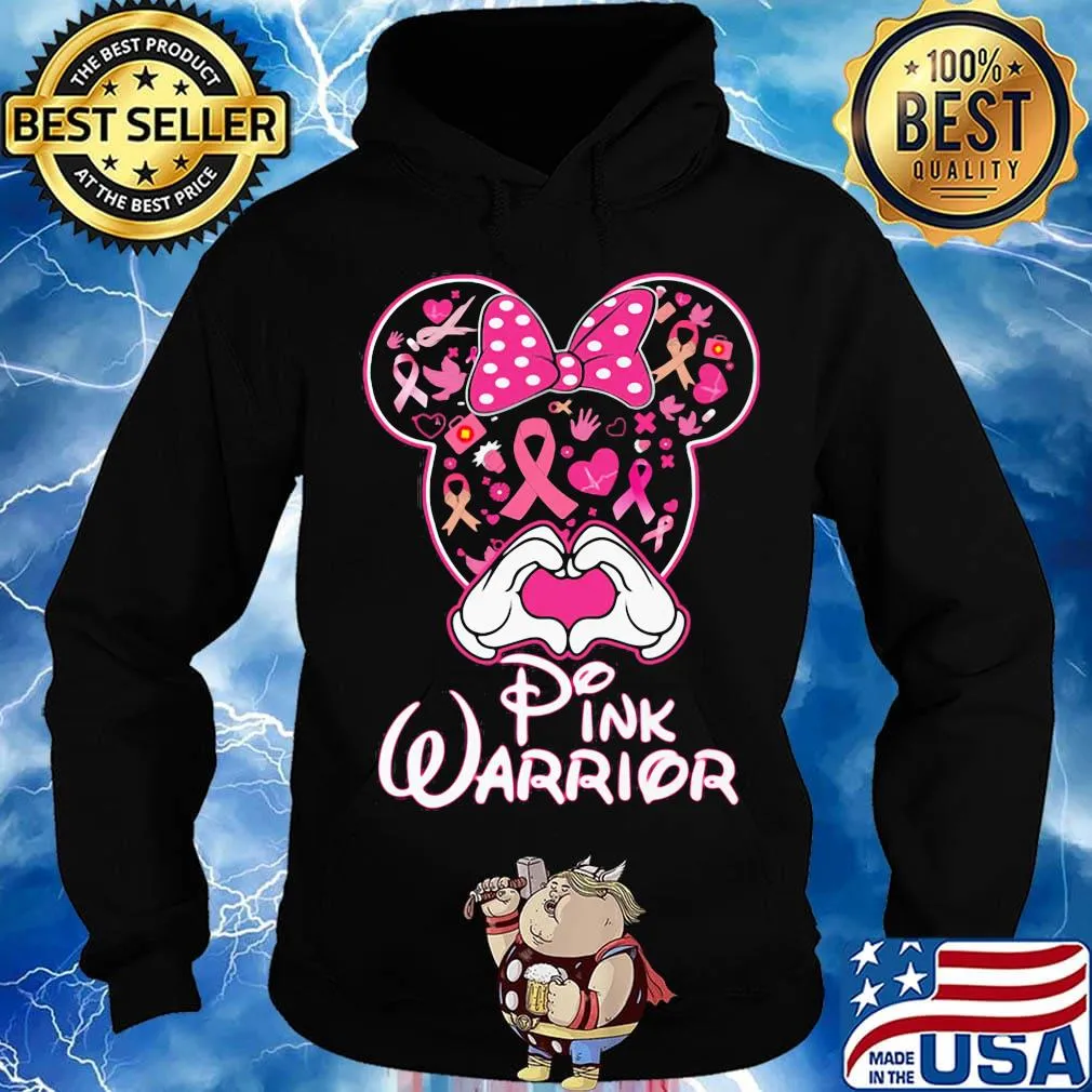 Minnie mouse pink warrior cancer awareness s Hoodie