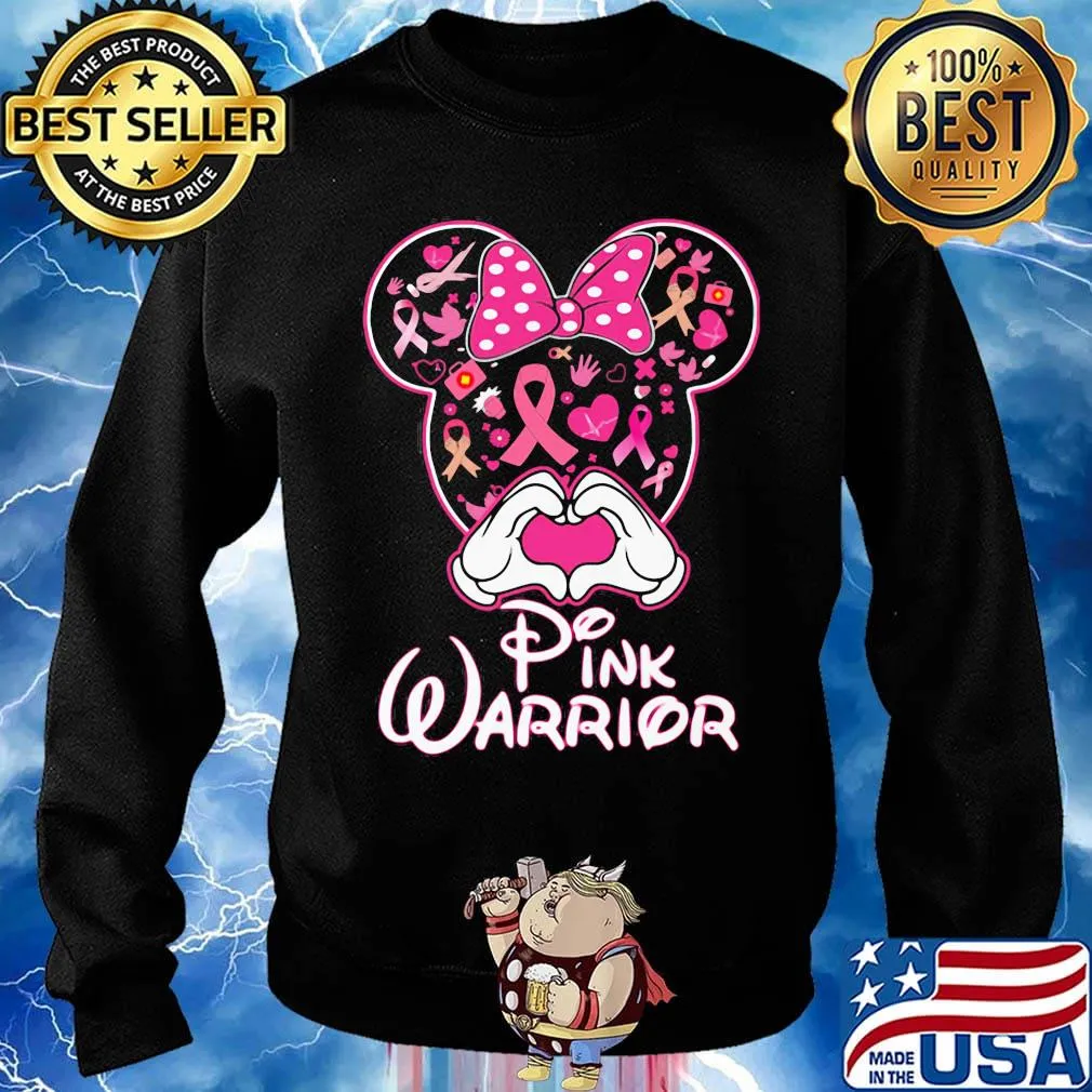 Minnie mouse pink warrior cancer awareness s Sweater