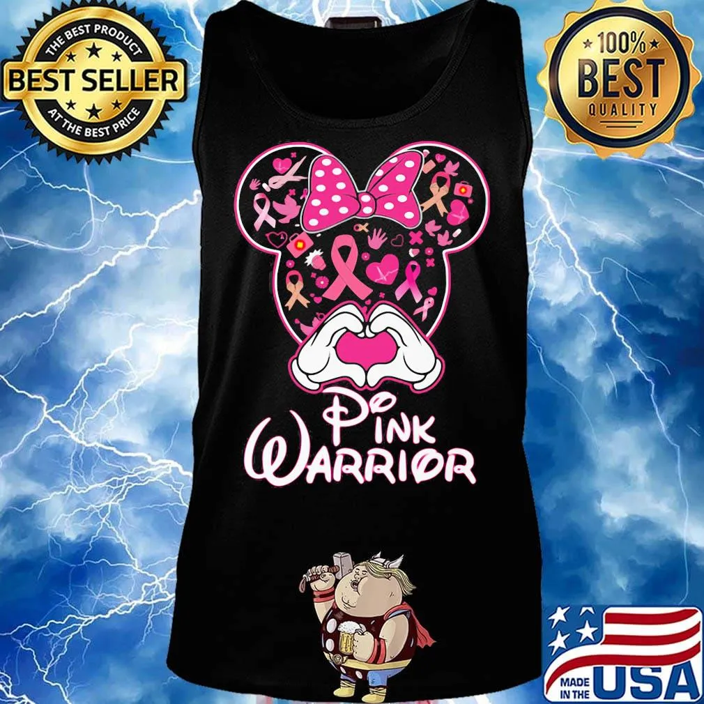 Minnie mouse pink warrior cancer awareness s Tank top