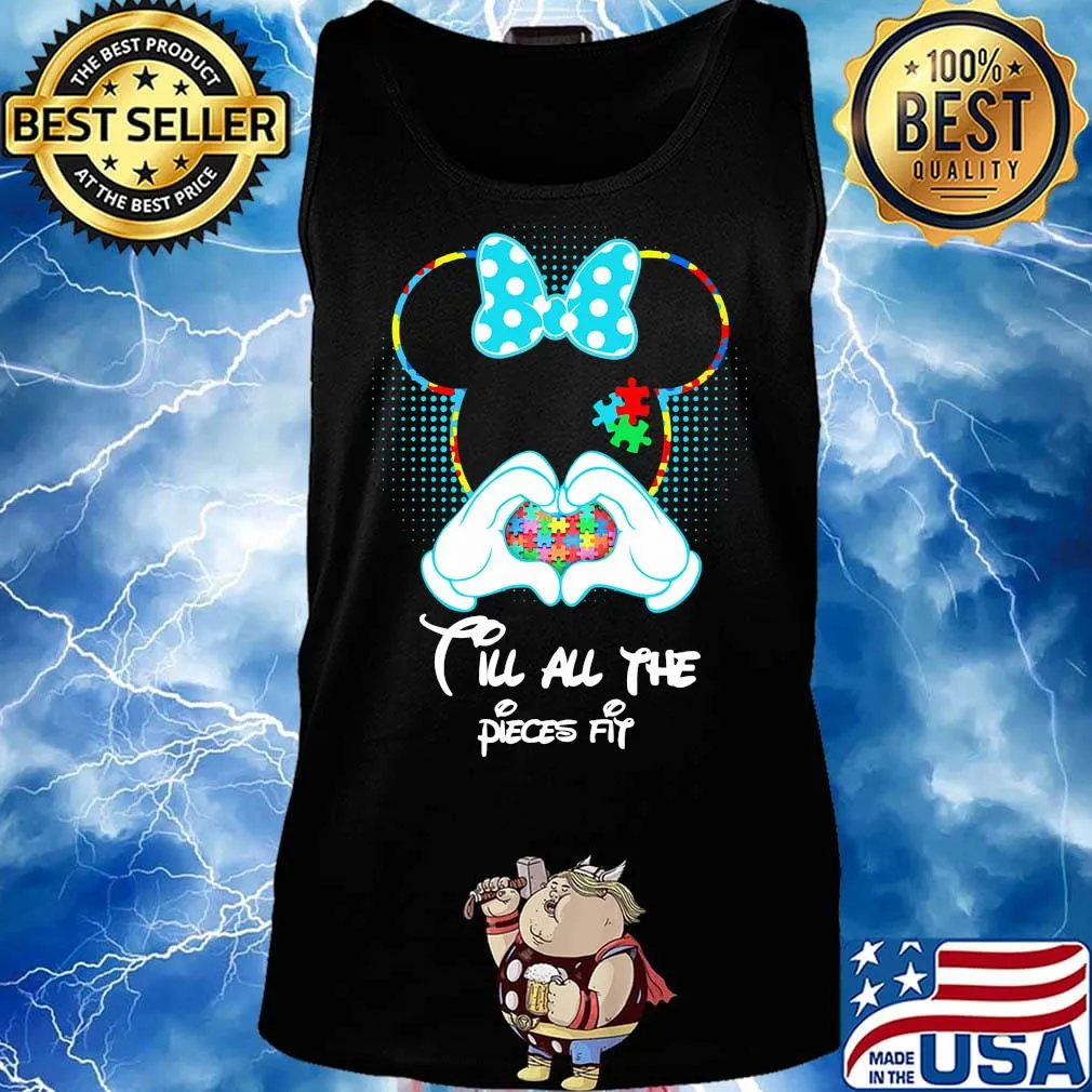 Minnie mouse till all the pieces fit autism heart s Tank top