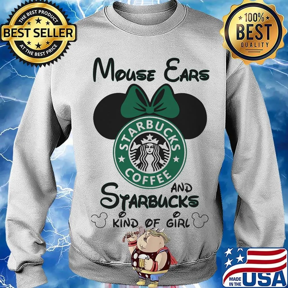 Mouse ears and starbucks coffee kind of girl s Sweater
