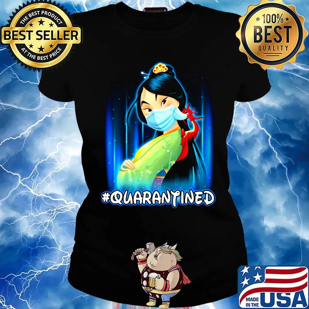 Mulan and dragon mask quarantined s Ladies tee