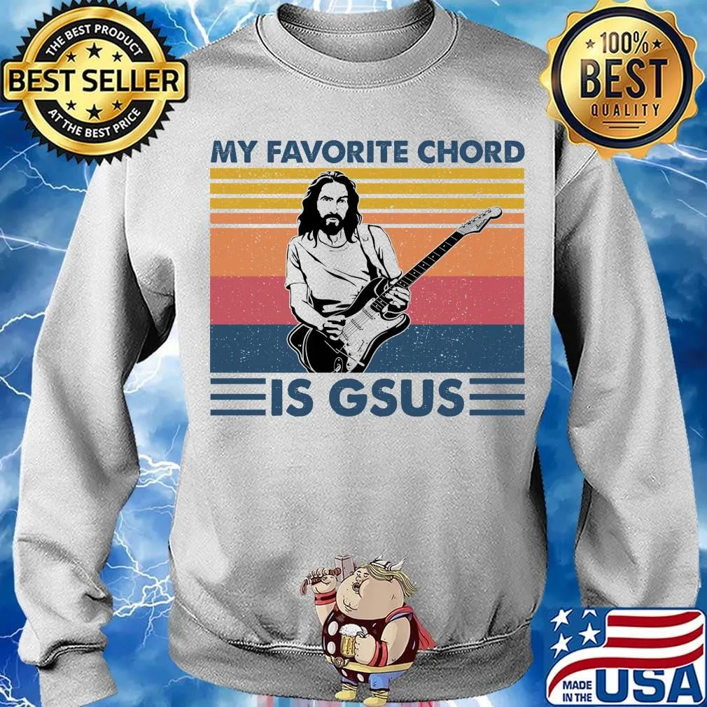 My favorite chord is dsus vintage retro s Sweater