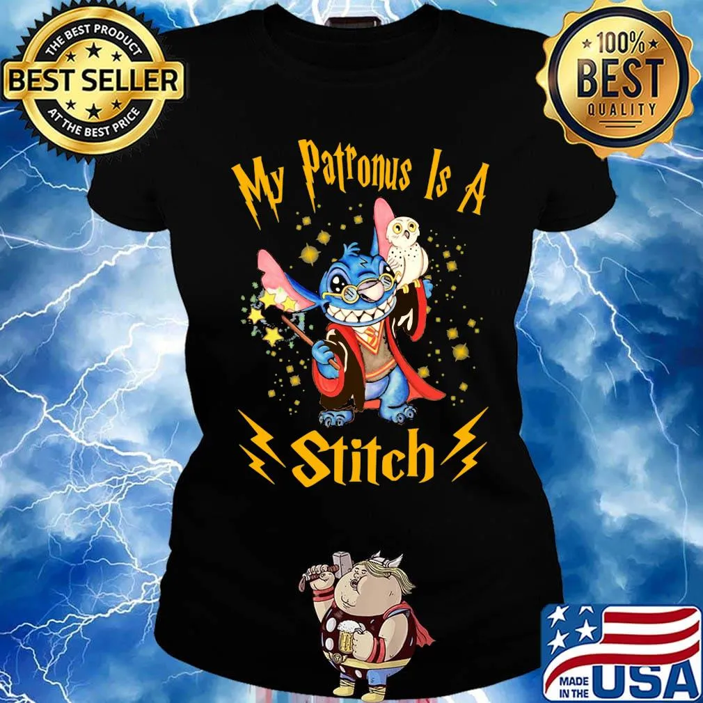 My patronus is a stitch and owl s Ladies tee