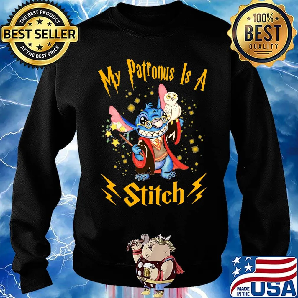 My patronus is a stitch and owl s Sweater