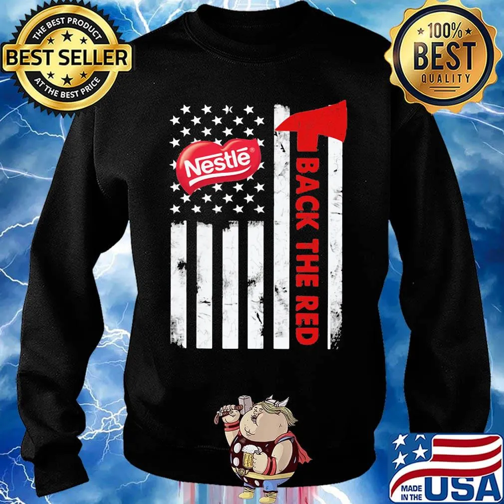 Nestle back the red american flag independence day s Sweater