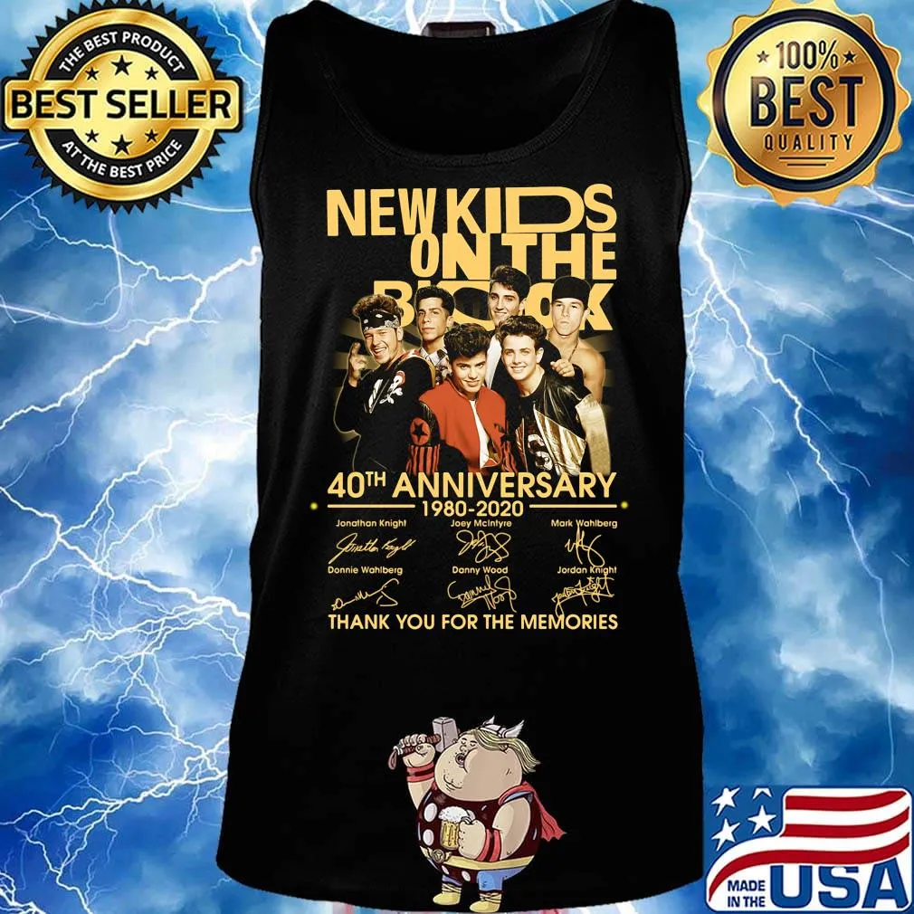New kids on the rock 40th anniversary 19780 2020 thank you for the memories signatures s Tank top
