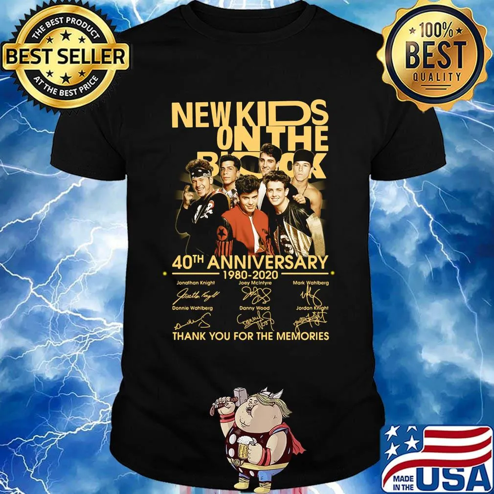 New kids on the rock 40th anniversary 19780 2020 thank you for the memories signatures shirt