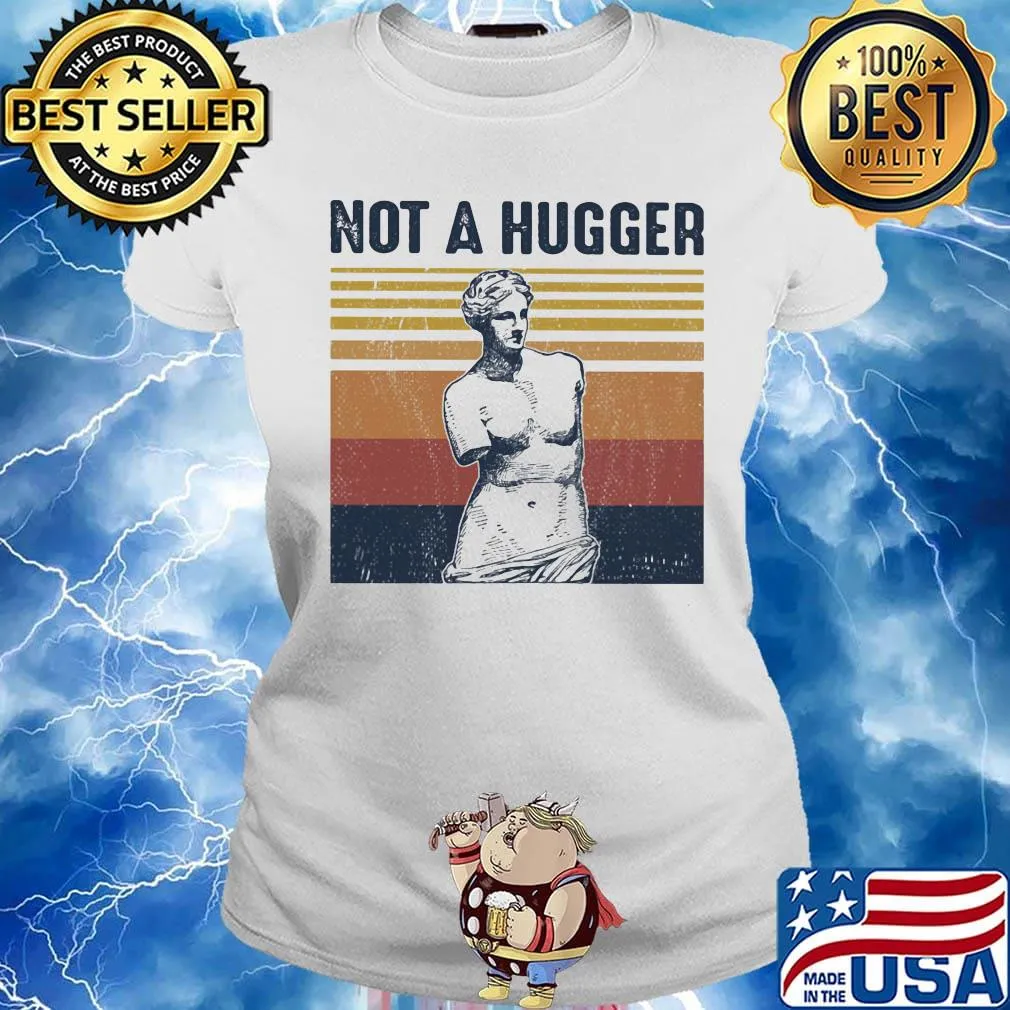 Not a hugger vintage retro s Ladies tee