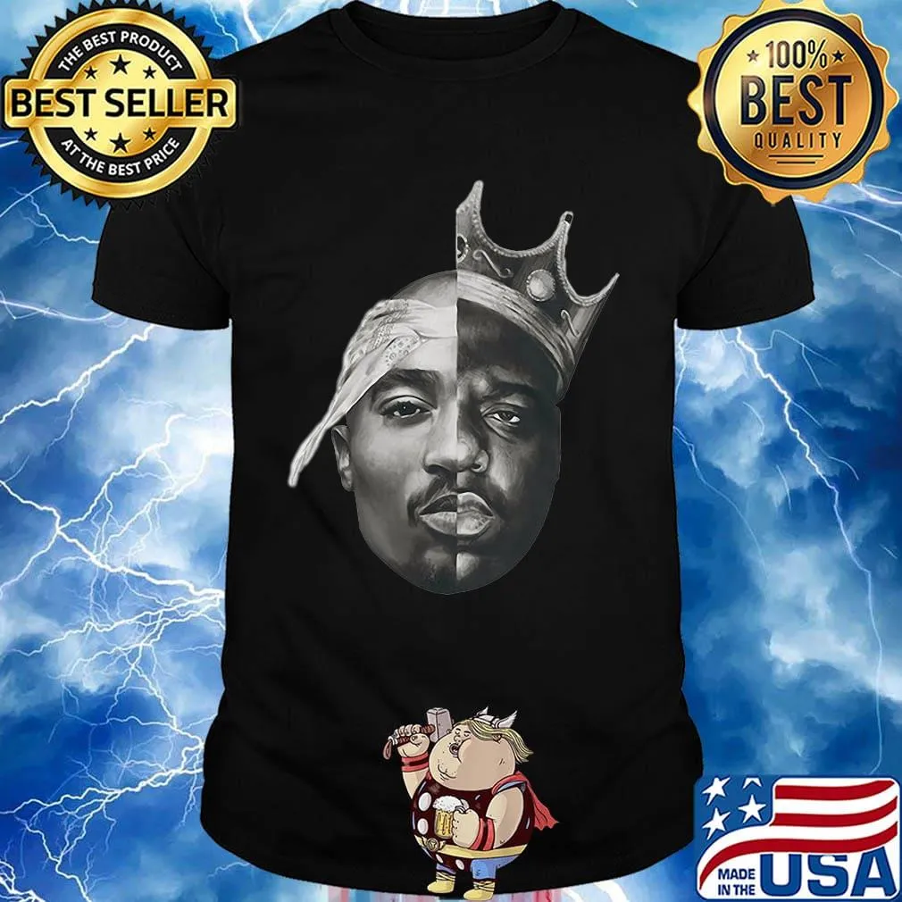 Notorious big biggie smalls x tupac shakur 2pac thug life poster shirt
