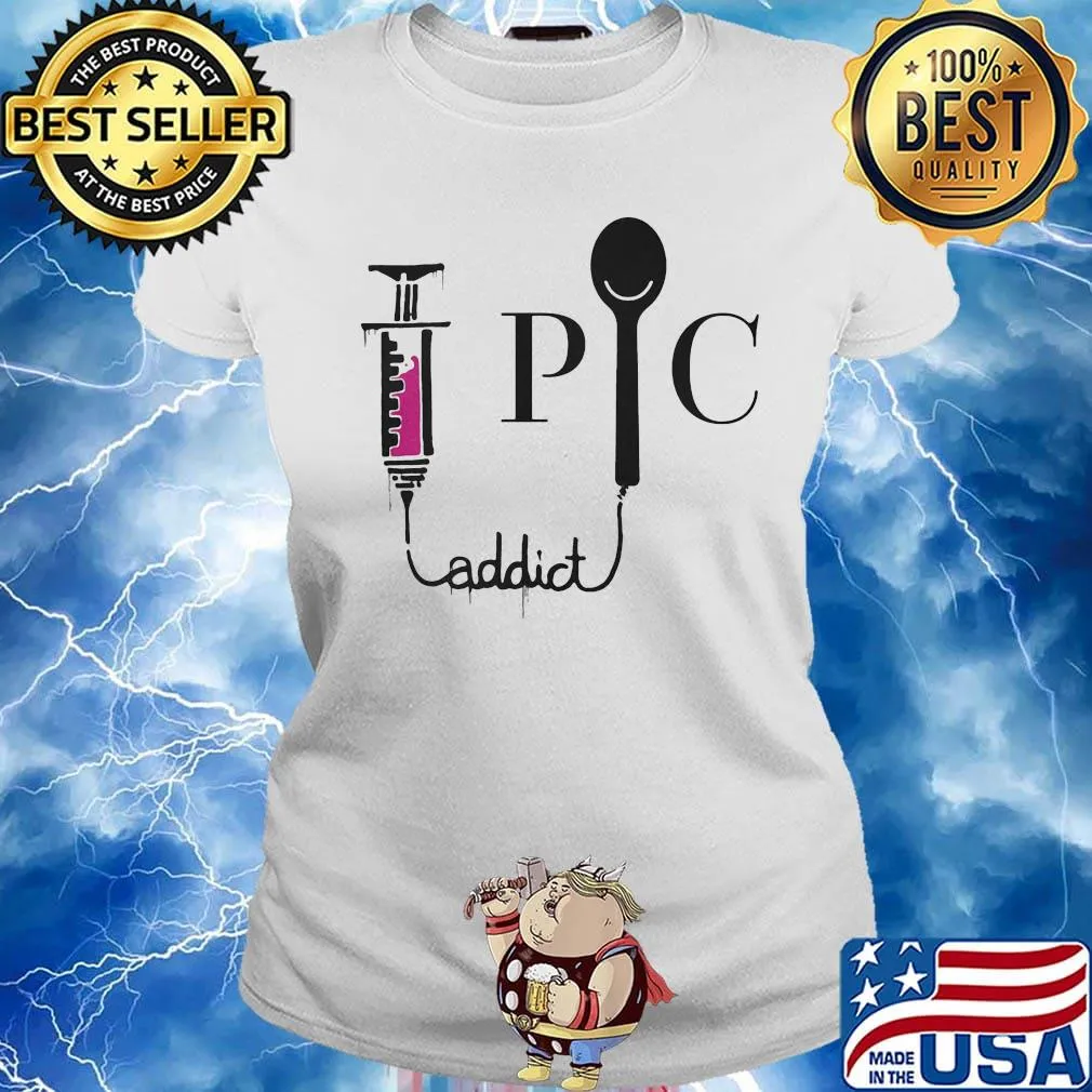 Nurse addict pic logo needle s Ladies tee