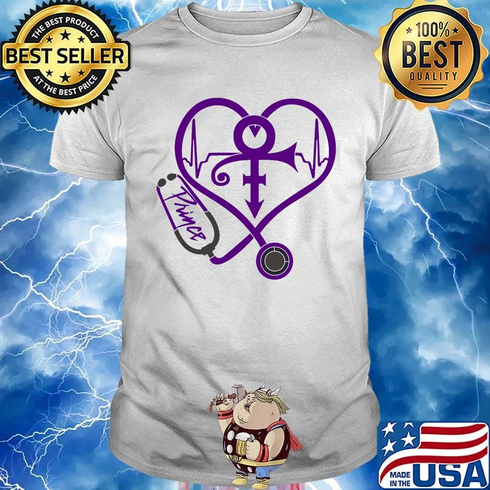 Nurse stethoscope prince heartbeat shirt